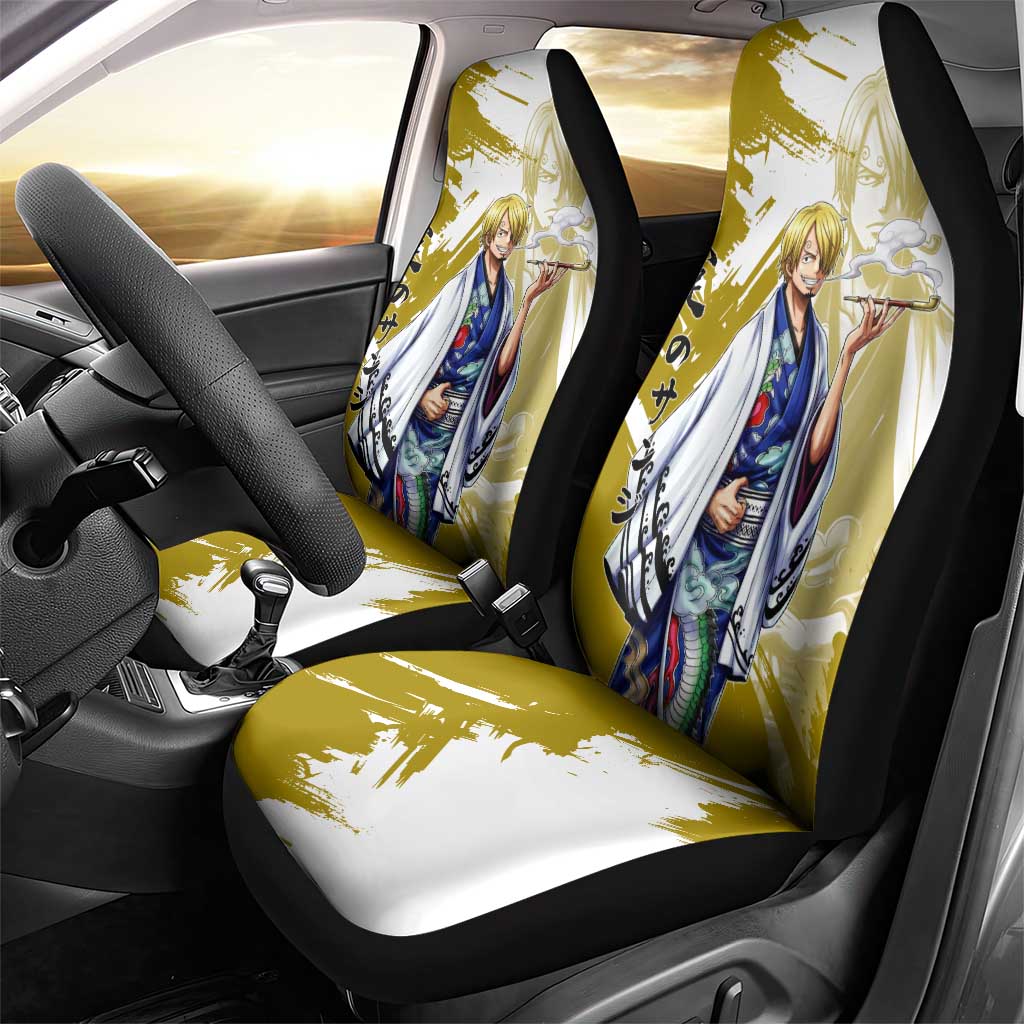 Vinsmoke Sanji - Wano Arc Samurai Style Car Seat Cover Sanji in Traditional Kimono - One Piece Wano Edition