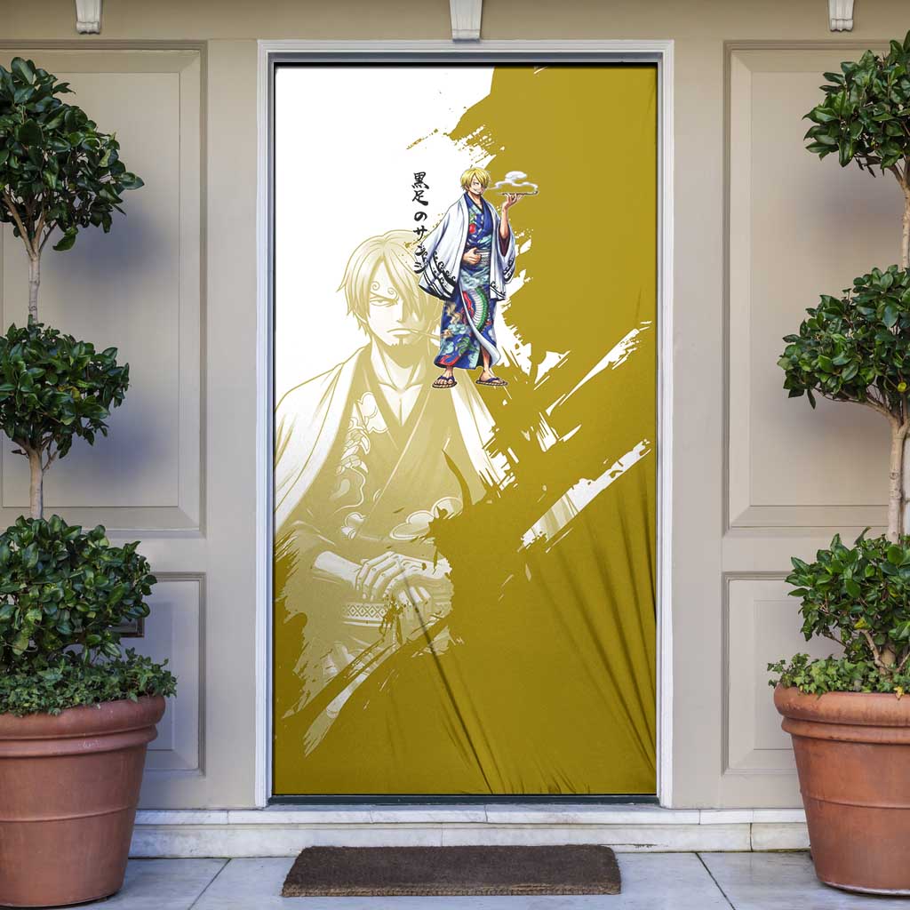 Vinsmoke Sanji - Wano Arc Samurai Style Door Cover Sanji in Traditional Kimono - One Piece Wano Edition