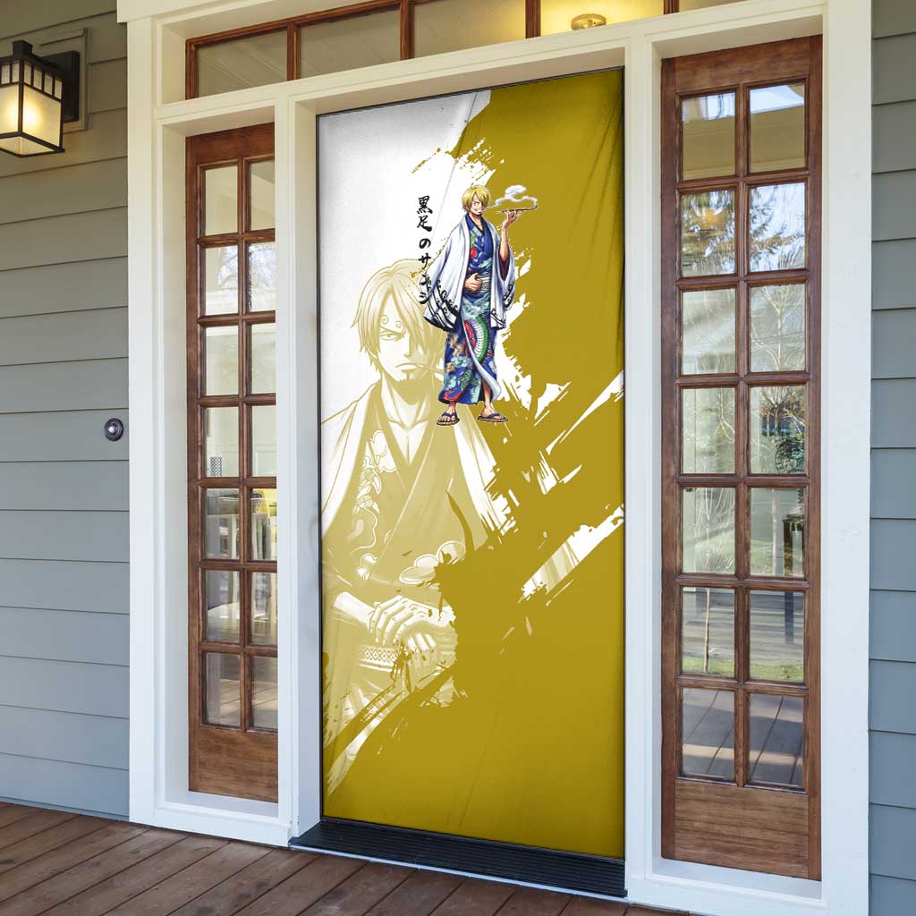 Vinsmoke Sanji - Wano Arc Samurai Style Door Cover Sanji in Traditional Kimono - One Piece Wano Edition