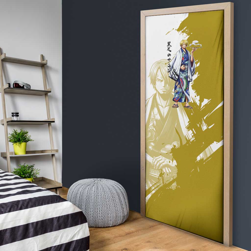 Vinsmoke Sanji - Wano Arc Samurai Style Door Cover Sanji in Traditional Kimono - One Piece Wano Edition