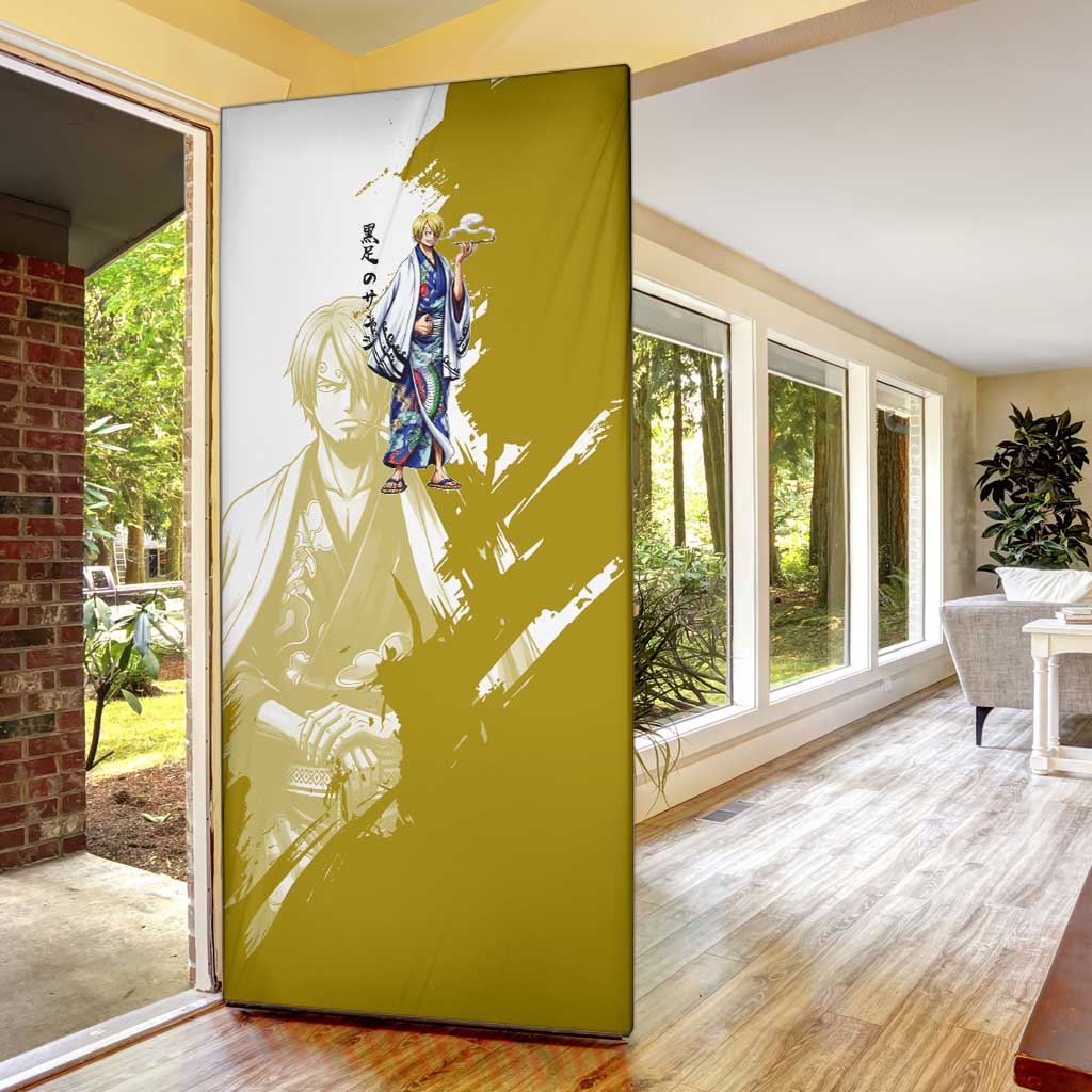 Vinsmoke Sanji - Wano Arc Samurai Style Door Cover Sanji in Traditional Kimono - One Piece Wano Edition
