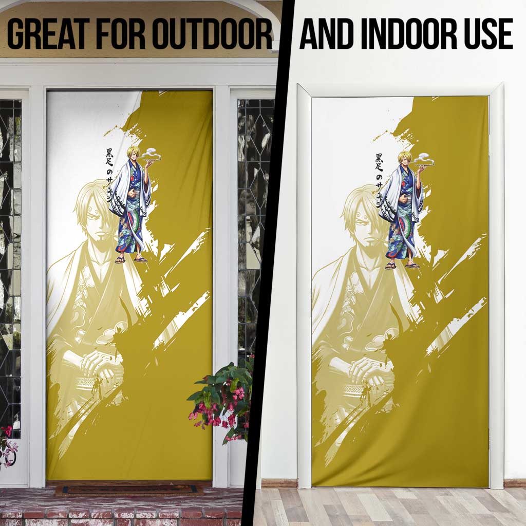 Vinsmoke Sanji - Wano Arc Samurai Style Door Cover Sanji in Traditional Kimono - One Piece Wano Edition