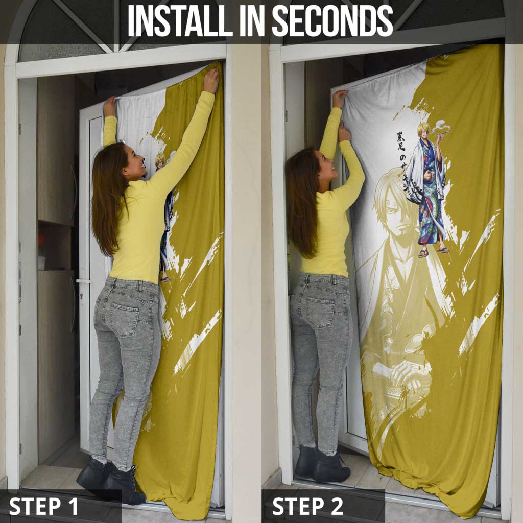 Vinsmoke Sanji - Wano Arc Samurai Style Door Cover Sanji in Traditional Kimono - One Piece Wano Edition