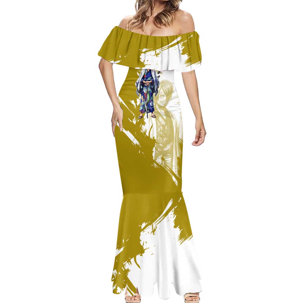 Vinsmoke Sanji - Wano Arc Samurai Style Mermaid Dress Sanji in Traditional Kimono - One Piece Wano Edition