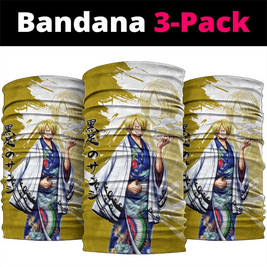 Vinsmoke Sanji - Wano Arc Samurai Style Neck Gaiter Sanji in Traditional Kimono - One Piece Wano Edition