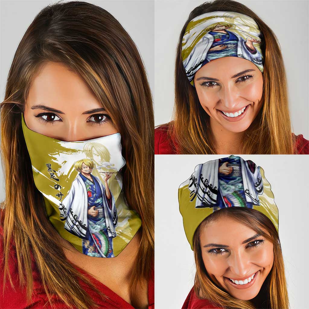 Vinsmoke Sanji - Wano Arc Samurai Style Neck Gaiter Sanji in Traditional Kimono - One Piece Wano Edition