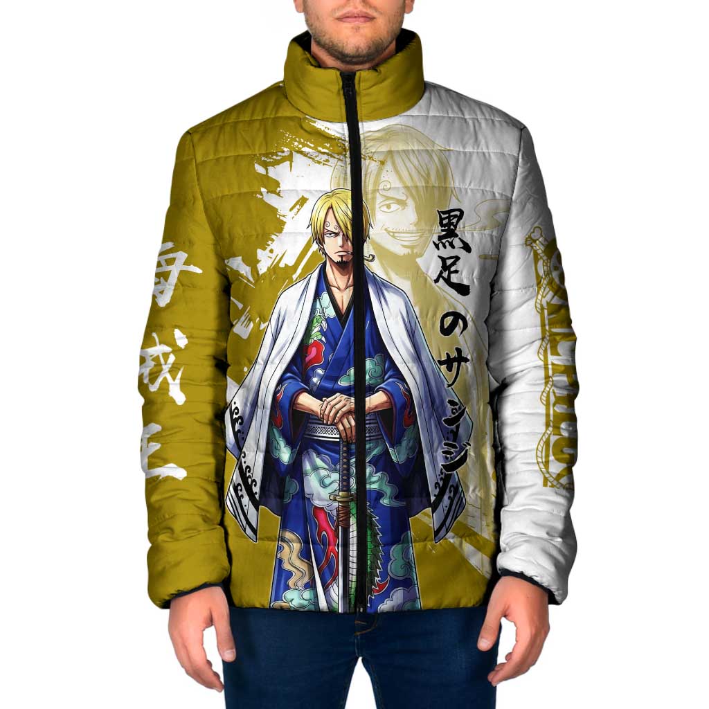 Vinsmoke Sanji - Wano Arc Samurai Style Padded Jacket Sanji in Traditional Kimono - One Piece Wano Edition