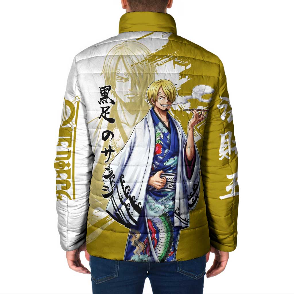 Vinsmoke Sanji - Wano Arc Samurai Style Padded Jacket Sanji in Traditional Kimono - One Piece Wano Edition