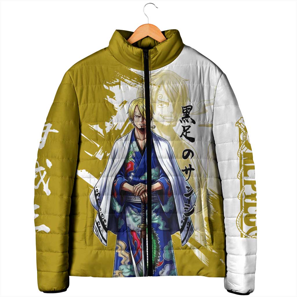 Vinsmoke Sanji - Wano Arc Samurai Style Padded Jacket Sanji in Traditional Kimono - One Piece Wano Edition
