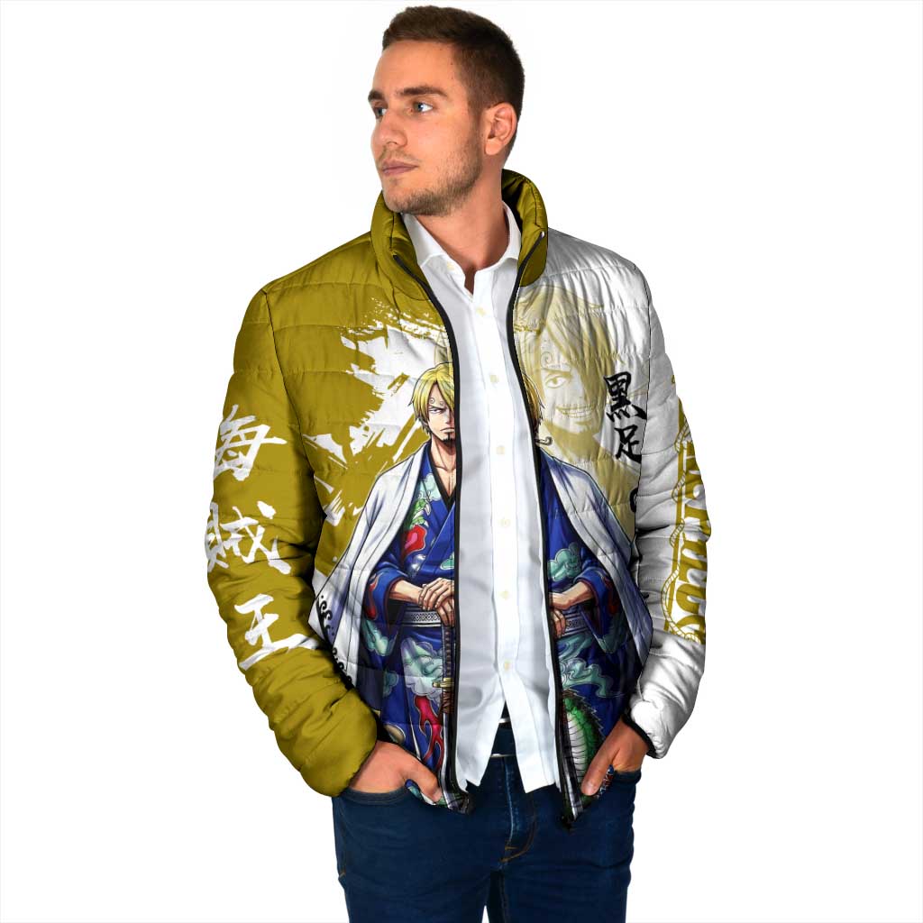 Vinsmoke Sanji - Wano Arc Samurai Style Padded Jacket Sanji in Traditional Kimono - One Piece Wano Edition