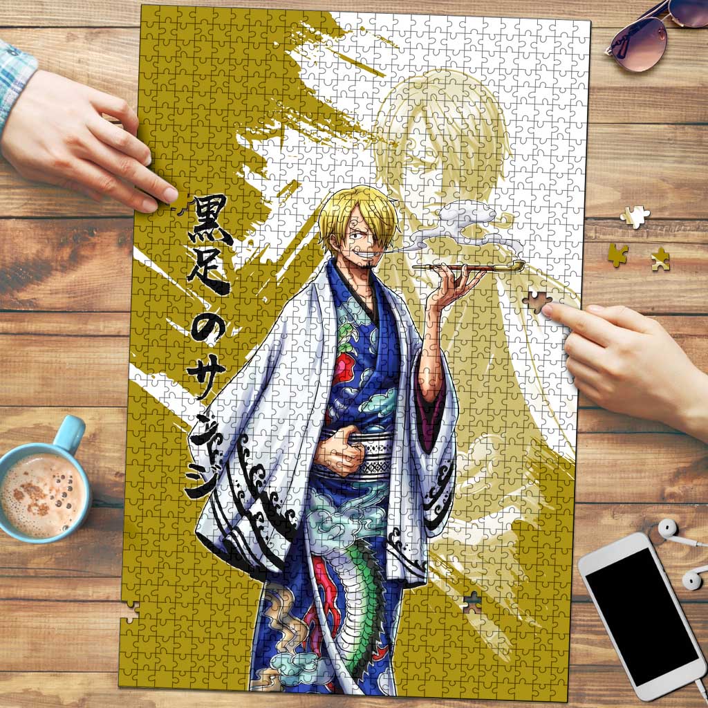 Vinsmoke Sanji - Wano Arc Samurai Style Puzzle Sanji in Traditional Kimono - One Piece Wano Edition