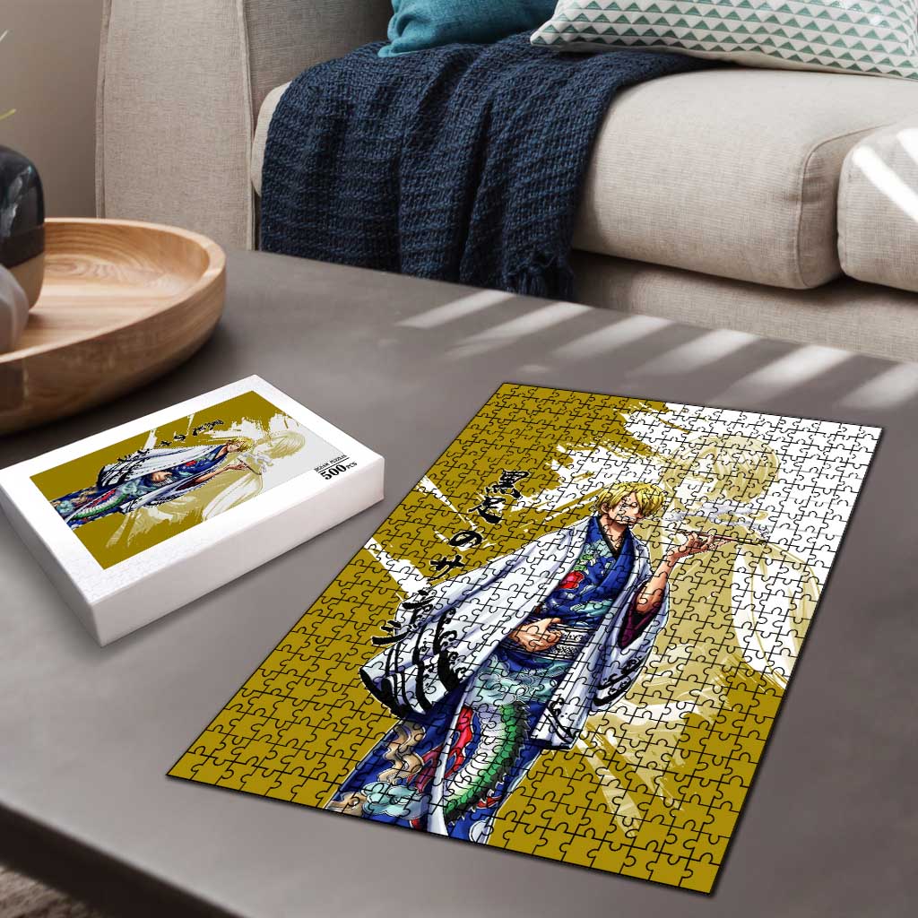 Vinsmoke Sanji - Wano Arc Samurai Style Puzzle Sanji in Traditional Kimono - One Piece Wano Edition