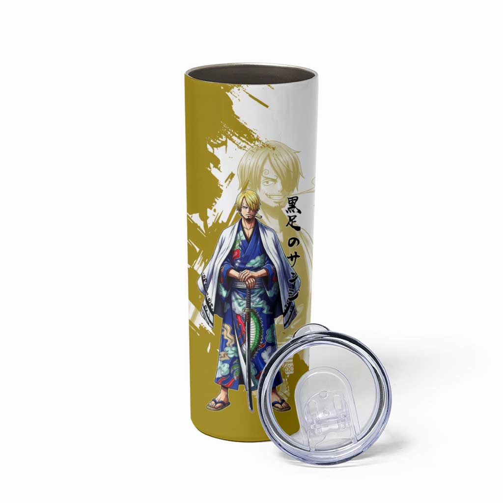 Vinsmoke Sanji - Wano Arc Samurai Style Skinny Tumbler Sanji in Traditional Kimono - One Piece Wano Edition