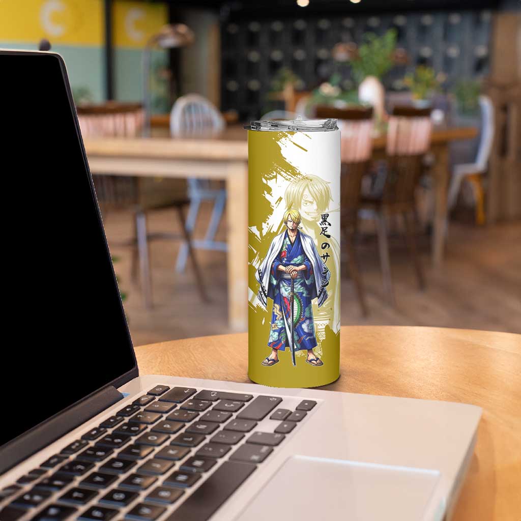 Vinsmoke Sanji - Wano Arc Samurai Style Skinny Tumbler Sanji in Traditional Kimono - One Piece Wano Edition