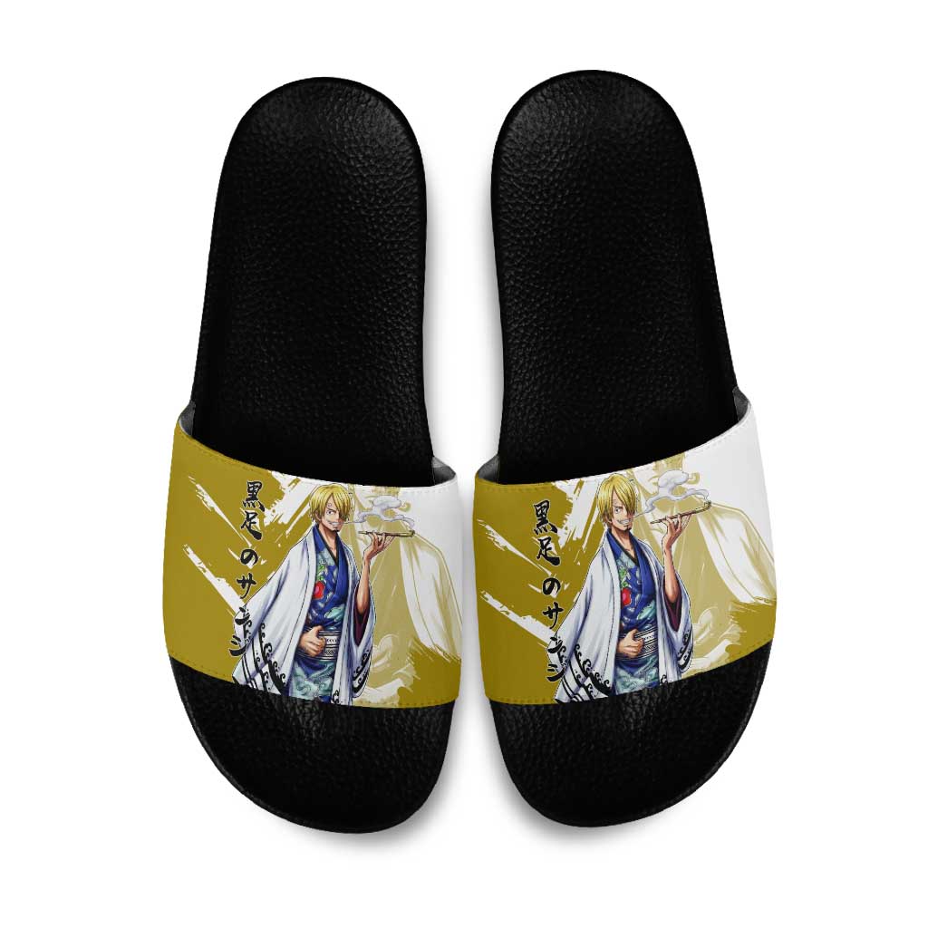 Vinsmoke Sanji - Wano Arc Samurai Style Slide Sandals Sanji in Traditional Kimono - One Piece Wano Edition