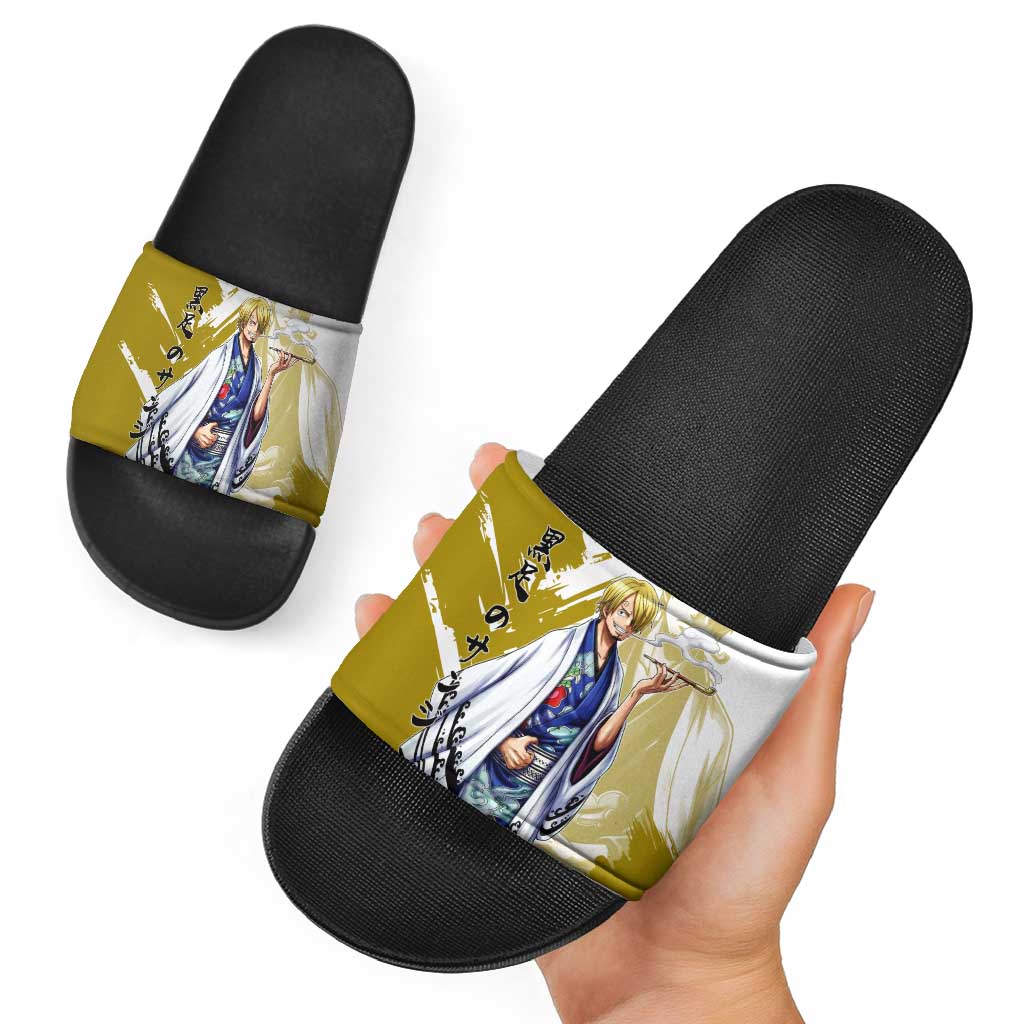 Vinsmoke Sanji - Wano Arc Samurai Style Slide Sandals Sanji in Traditional Kimono - One Piece Wano Edition