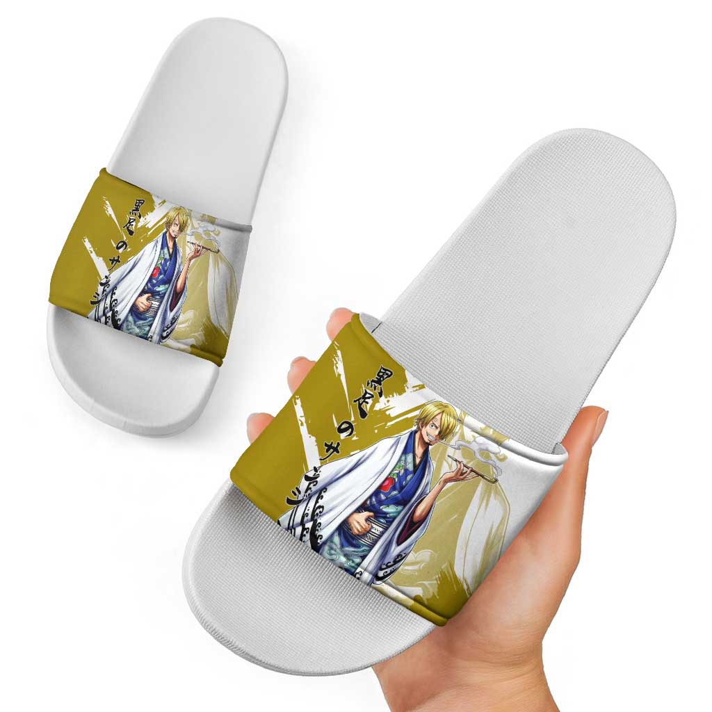 Vinsmoke Sanji - Wano Arc Samurai Style Slide Sandals Sanji in Traditional Kimono - One Piece Wano Edition