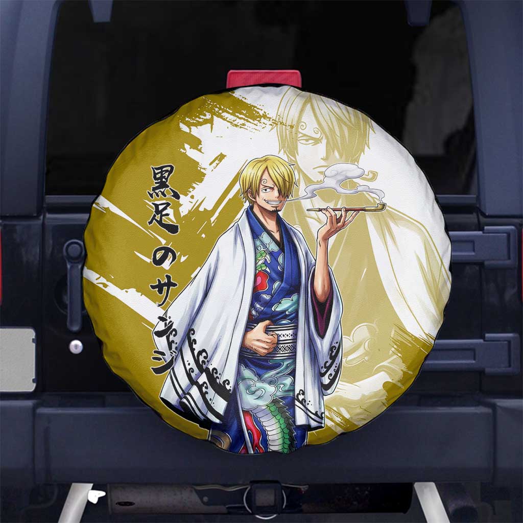 Vinsmoke Sanji - Wano Arc Samurai Style Spare Tire Cover Sanji in Traditional Kimono - One Piece Wano Edition