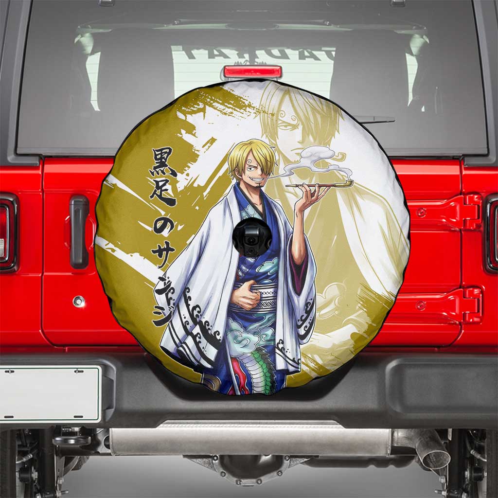 Vinsmoke Sanji - Wano Arc Samurai Style Spare Tire Cover Sanji in Traditional Kimono - One Piece Wano Edition