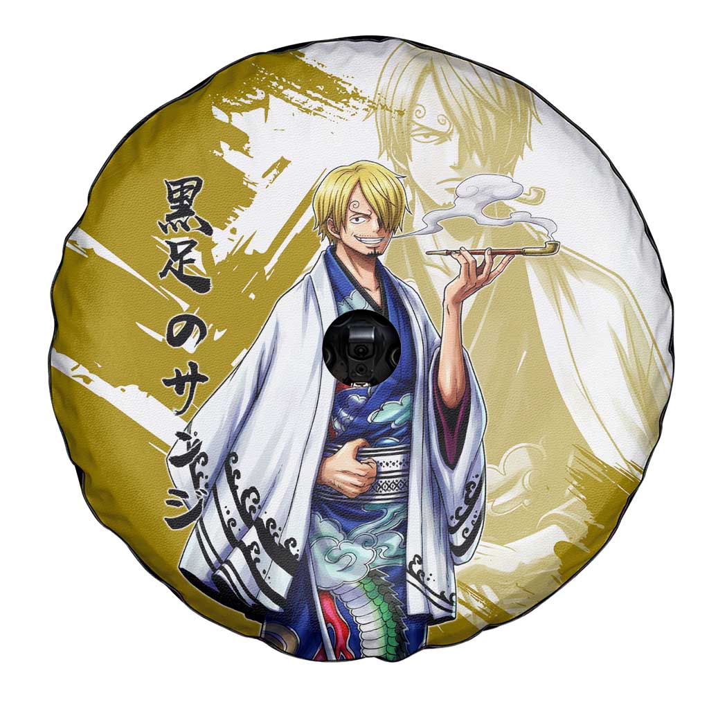 Vinsmoke Sanji - Wano Arc Samurai Style Spare Tire Cover Sanji in Traditional Kimono - One Piece Wano Edition
