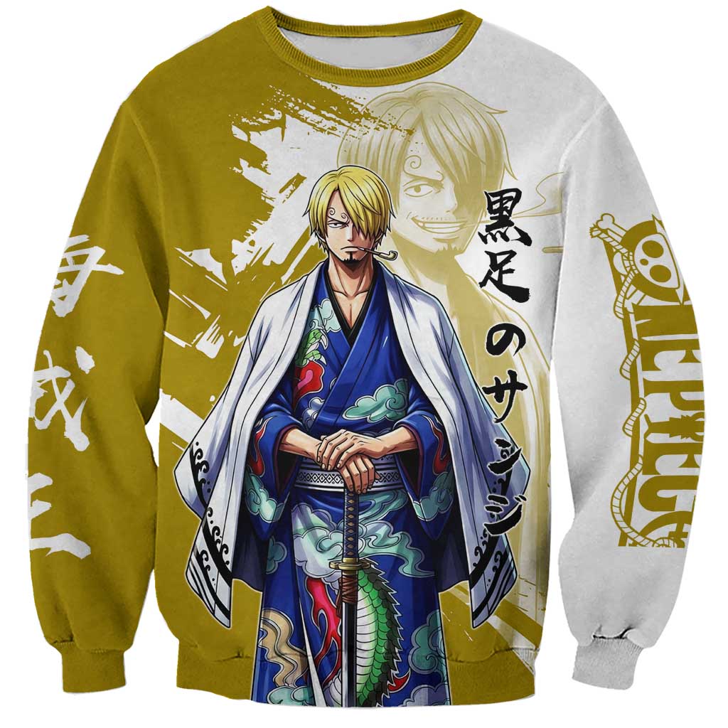 Vinsmoke Sanji - Wano Arc Samurai Style Sweatshirt Sanji in Traditional Kimono - One Piece Wano Edition