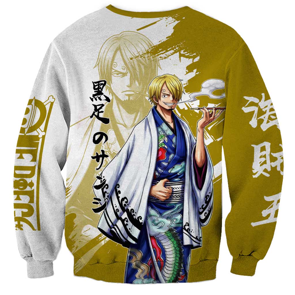 Vinsmoke Sanji - Wano Arc Samurai Style Sweatshirt Sanji in Traditional Kimono - One Piece Wano Edition