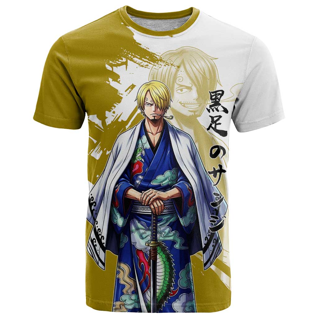 Vinsmoke Sanji - Wano Arc Samurai Style T Shirt Sanji in Traditional Kimono - One Piece Wano Edition