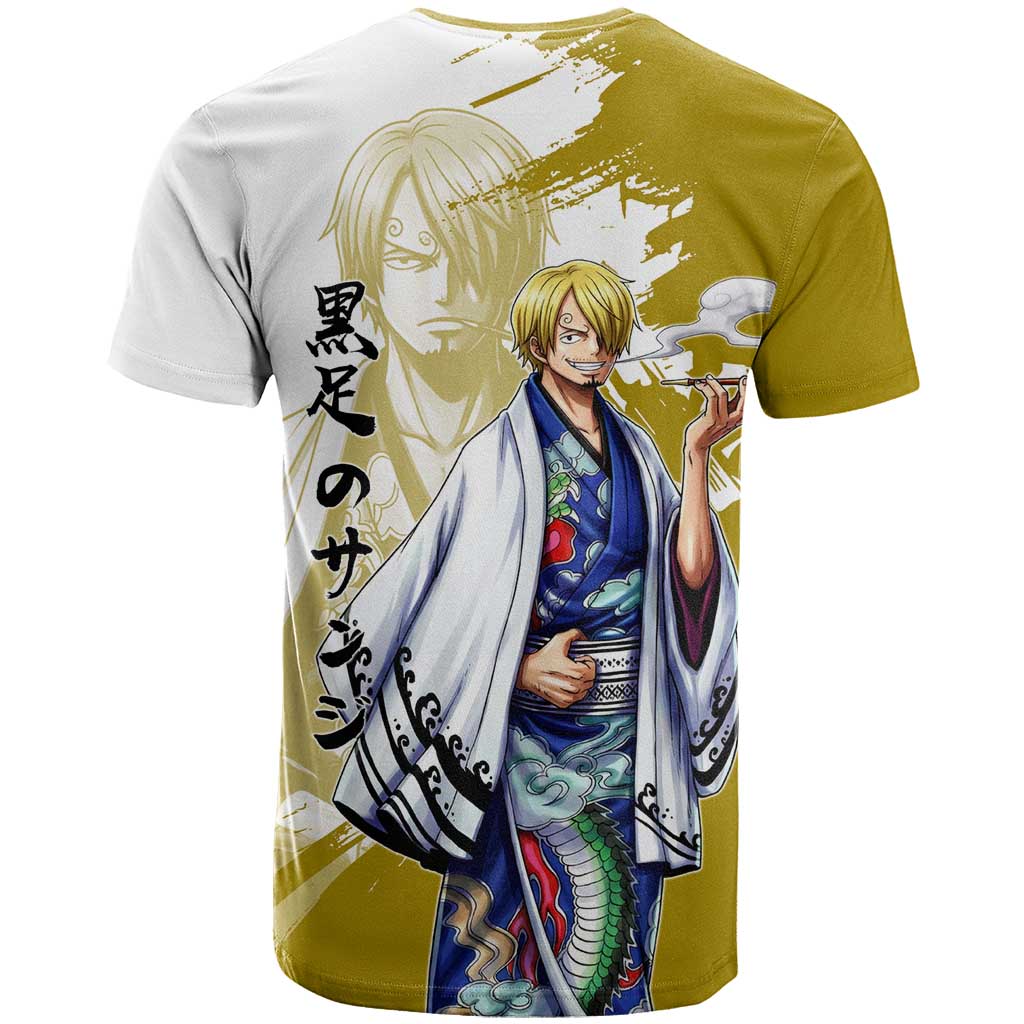 Vinsmoke Sanji - Wano Arc Samurai Style T Shirt Sanji in Traditional Kimono - One Piece Wano Edition