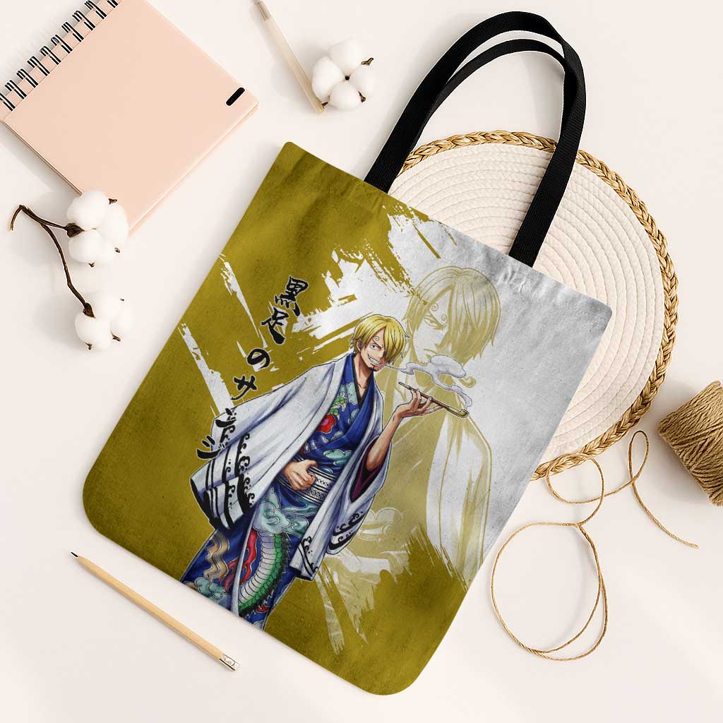 Vinsmoke Sanji - Wano Arc Samurai Style Tote Bag Sanji in Traditional Kimono - One Piece Wano Edition