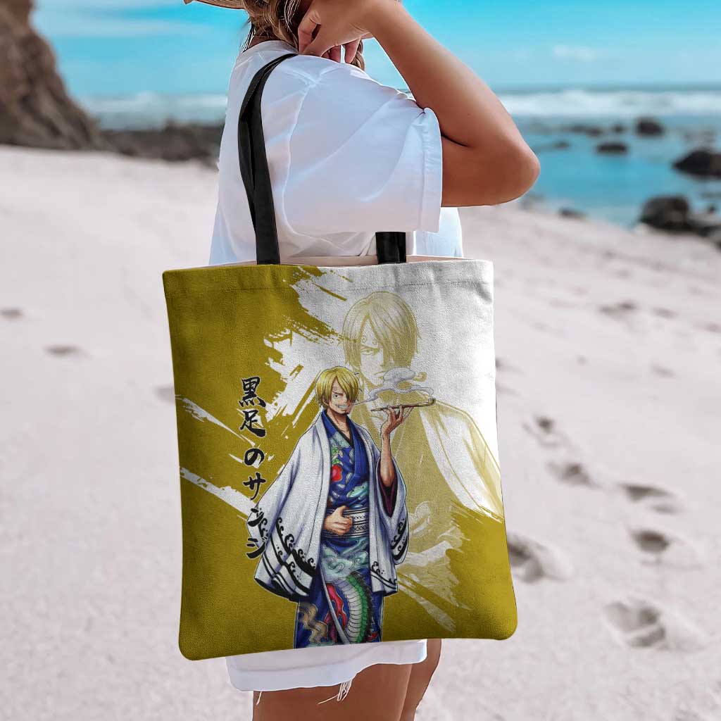 Vinsmoke Sanji - Wano Arc Samurai Style Tote Bag Sanji in Traditional Kimono - One Piece Wano Edition