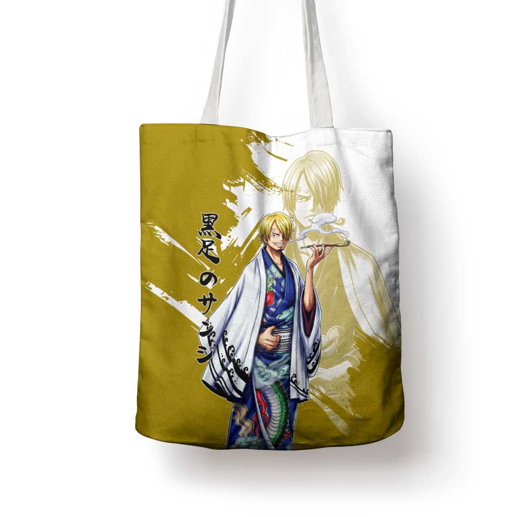 Vinsmoke Sanji - Wano Arc Samurai Style Tote Bag Sanji in Traditional Kimono - One Piece Wano Edition