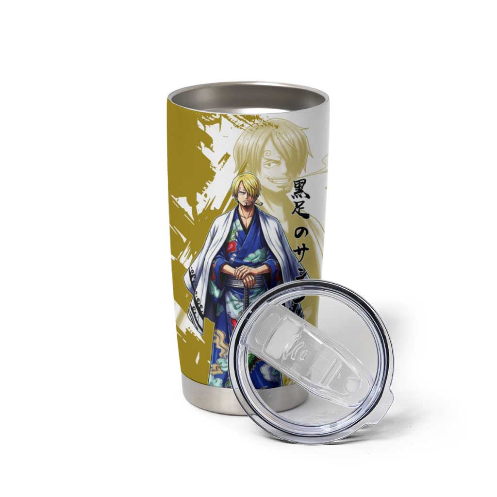 Vinsmoke Sanji - Wano Arc Samurai Style Tumbler Cup Sanji in Traditional Kimono - One Piece Wano Edition