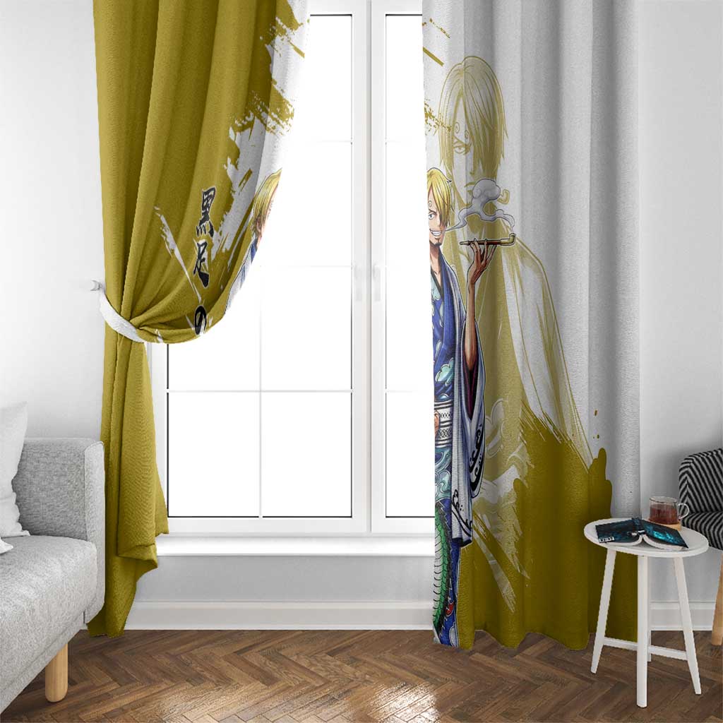 Vinsmoke Sanji - Wano Arc Samurai Style Window Curtain Sanji in Traditional Kimono - One Piece Wano Edition