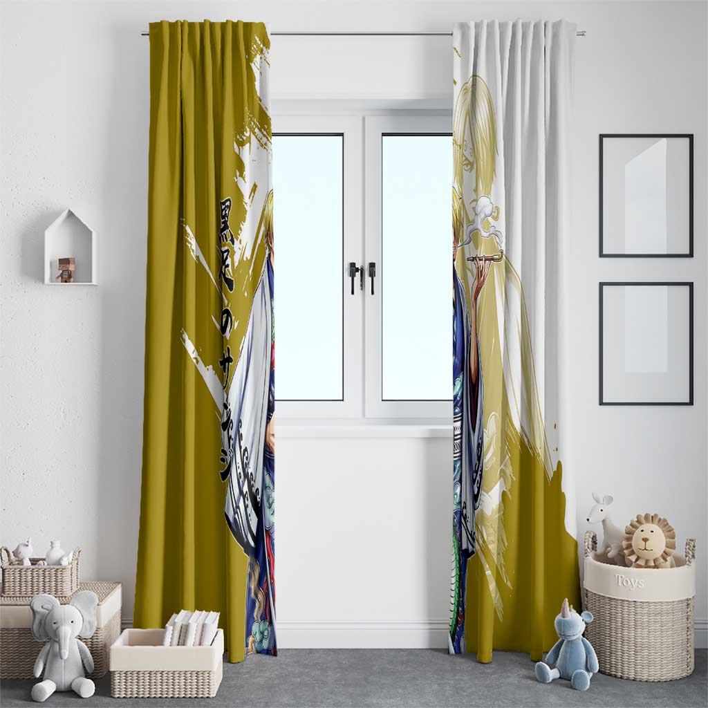 Vinsmoke Sanji - Wano Arc Samurai Style Window Curtain Sanji in Traditional Kimono - One Piece Wano Edition