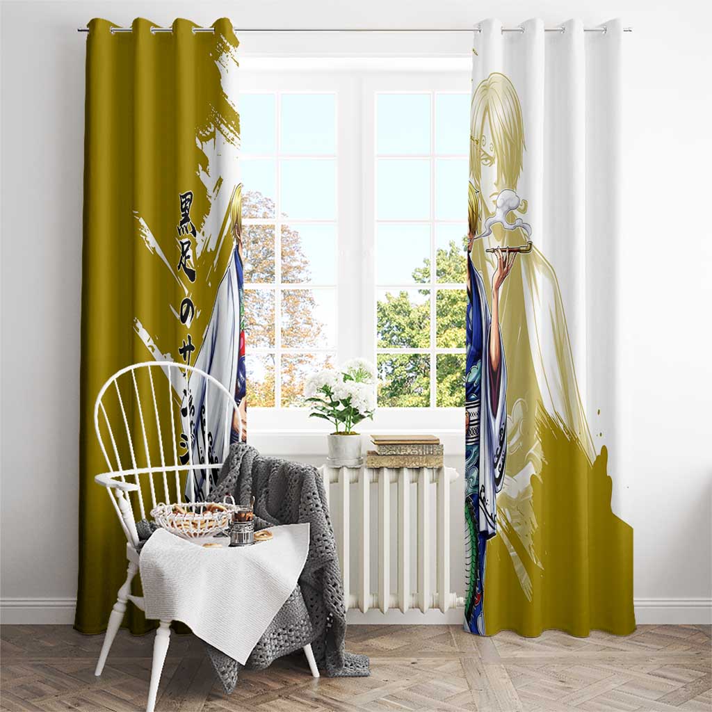 Vinsmoke Sanji - Wano Arc Samurai Style Window Curtain Sanji in Traditional Kimono - One Piece Wano Edition