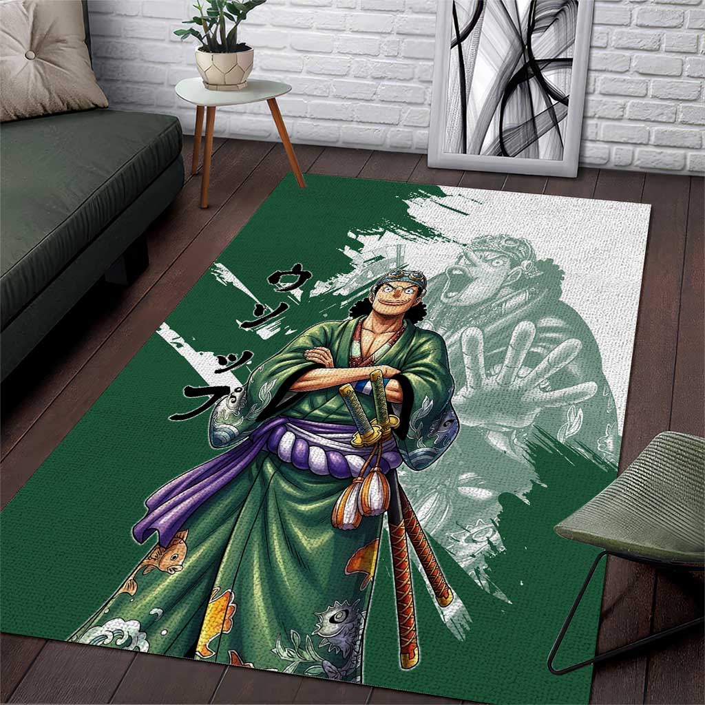 Usopp Wano Samurai Edition Area Rug Traditional Japanese Kimono Style
