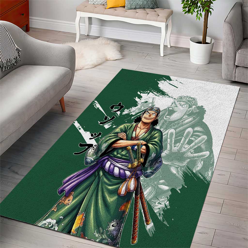 Usopp Wano Samurai Edition Area Rug Traditional Japanese Kimono Style