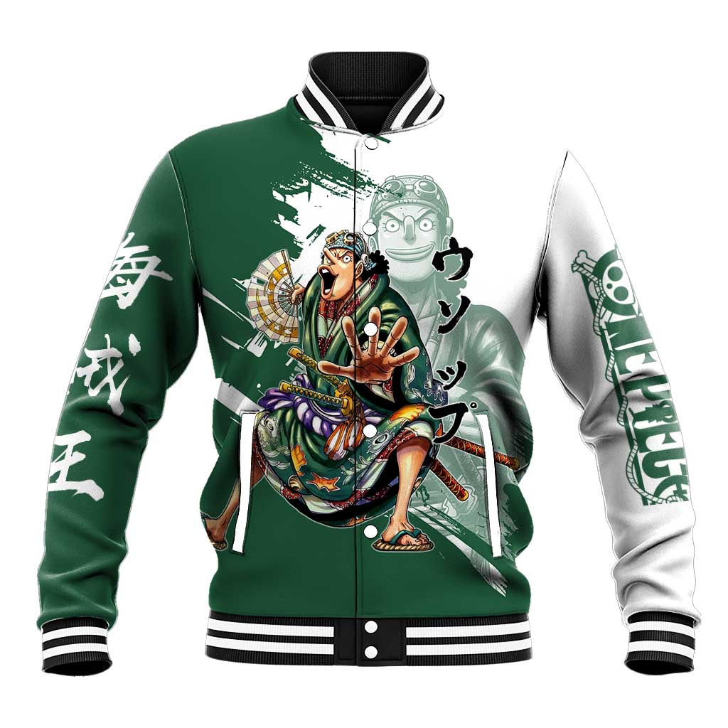 Usopp Wano Samurai Edition Baseball Jacket Traditional Japanese Kimono Style