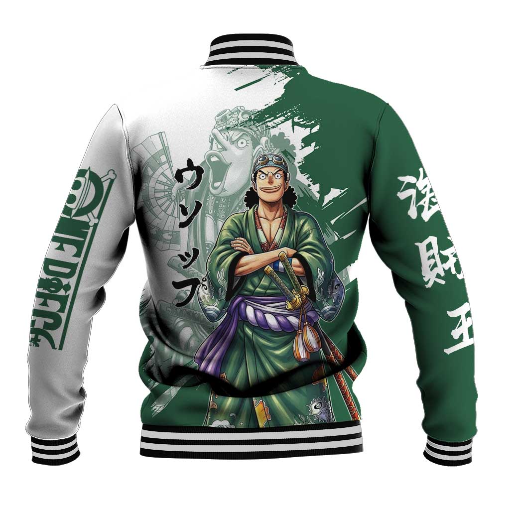 Usopp Wano Samurai Edition Baseball Jacket Traditional Japanese Kimono Style