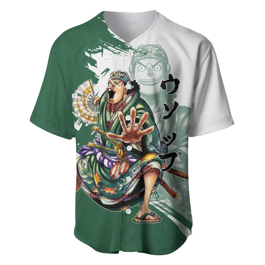 Usopp Wano Samurai Edition Baseball Jersey Traditional Japanese Kimono Style