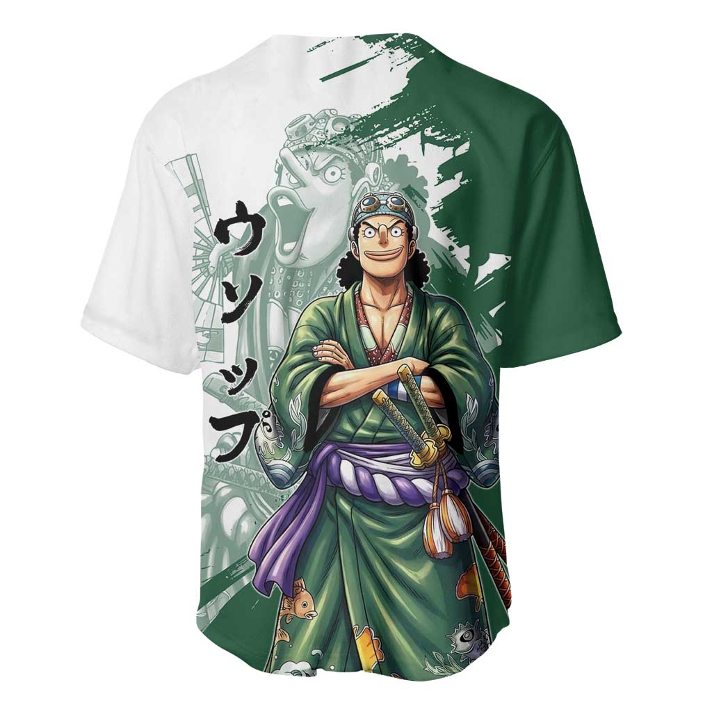 Usopp Wano Samurai Edition Baseball Jersey Traditional Japanese Kimono Style