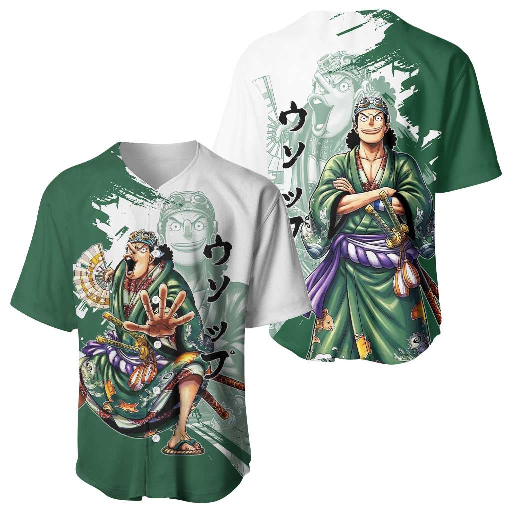 Usopp Wano Samurai Edition Baseball Jersey Traditional Japanese Kimono Style