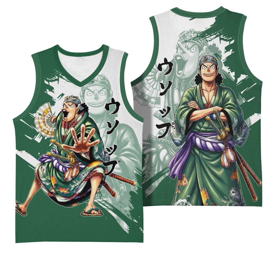 Usopp Wano Samurai Edition Basketball Jersey Traditional Japanese Kimono Style