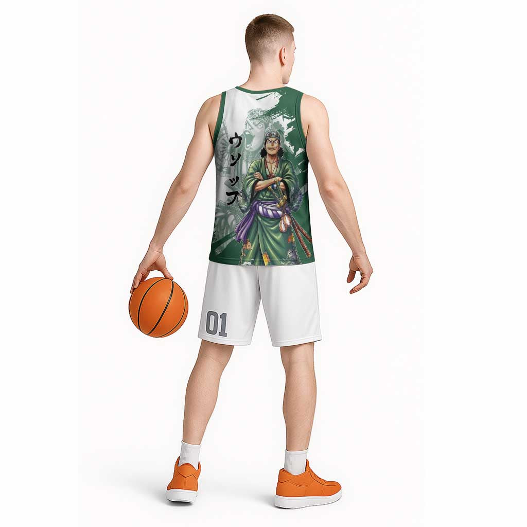 Usopp Wano Samurai Edition Basketball Jersey Traditional Japanese Kimono Style