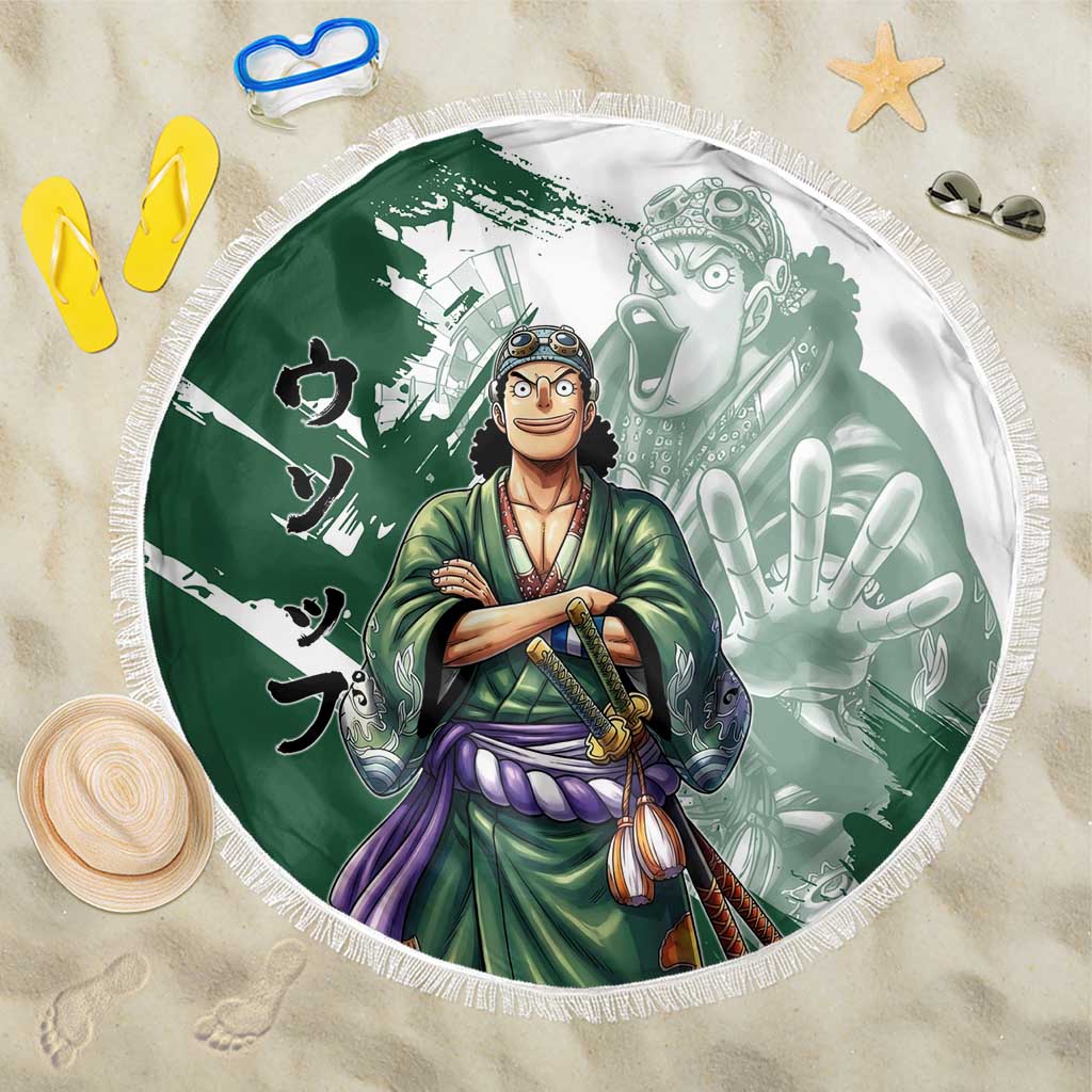 Usopp Wano Samurai Edition Beach Blanket Traditional Japanese Kimono Style