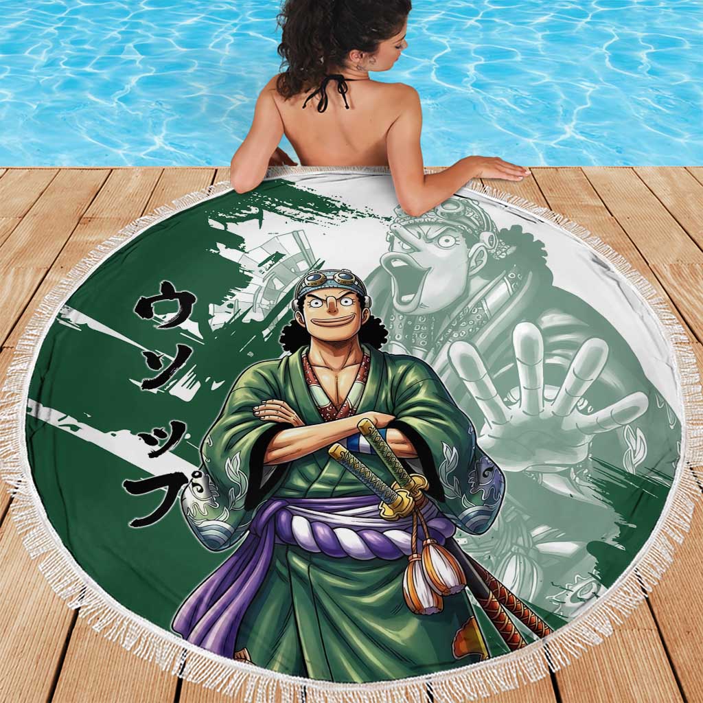 Usopp Wano Samurai Edition Beach Blanket Traditional Japanese Kimono Style