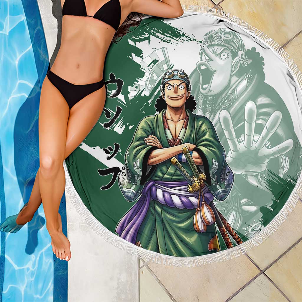 Usopp Wano Samurai Edition Beach Blanket Traditional Japanese Kimono Style