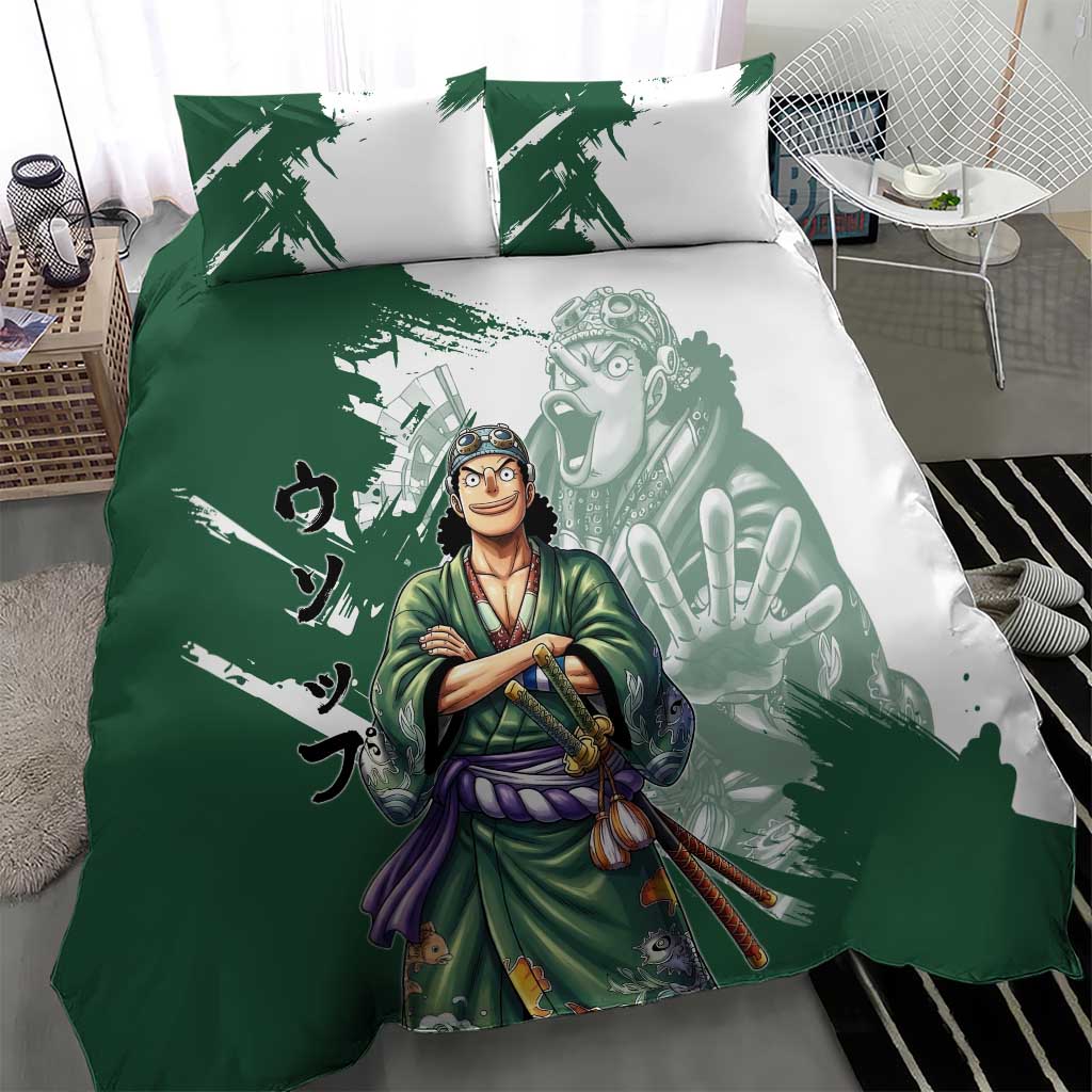 Usopp Wano Samurai Edition Bedding Set Traditional Japanese Kimono Style