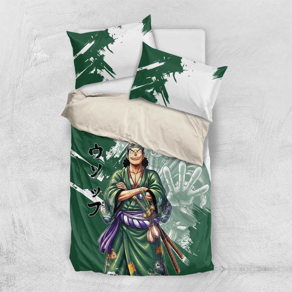 Usopp Wano Samurai Edition Bedding Set Traditional Japanese Kimono Style