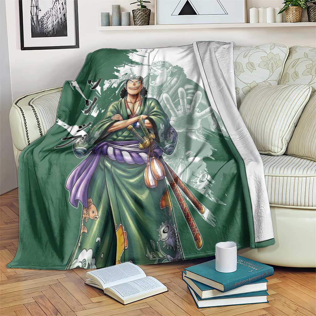 Usopp Wano Samurai Edition Blanket Traditional Japanese Kimono Style